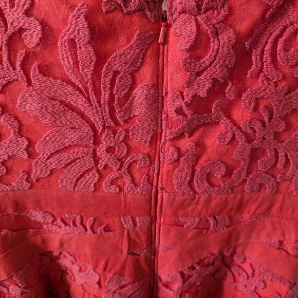 Tadashi Shoji Red Lace Wedding Dress - Picture 9 of 10